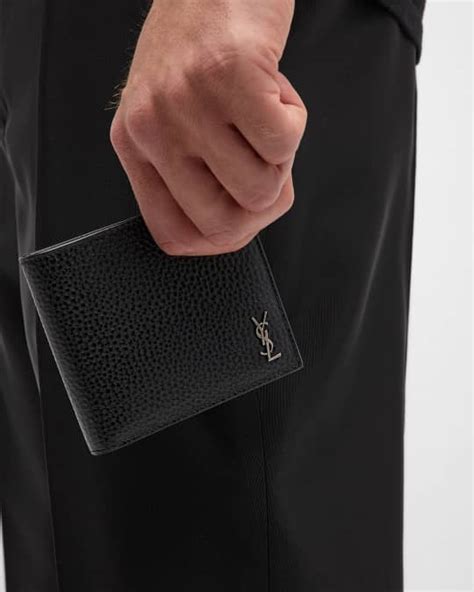 men's ysl pebbled leather wallet|Saint Laurent Men's YSL Pebbled Leather Wallet.